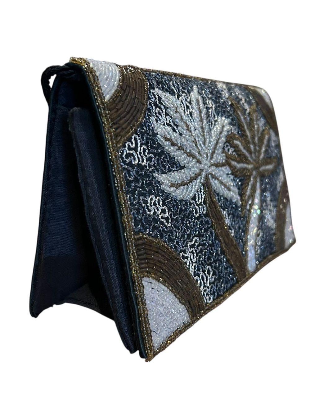 Beaded Palm Tree Summer Crossbody/Clutch Purse